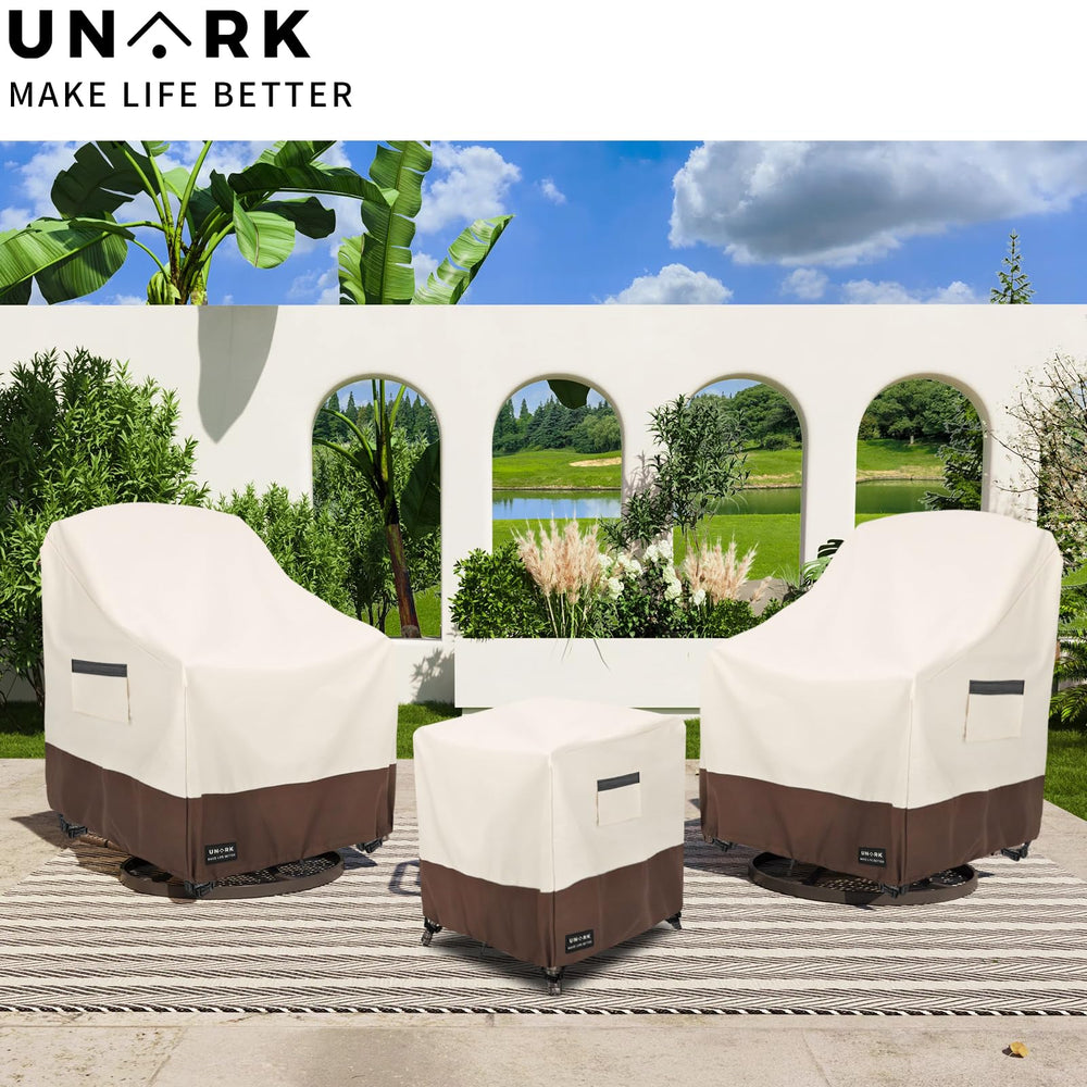 UNARK Patio Wicker Side Table Cover with storage bag