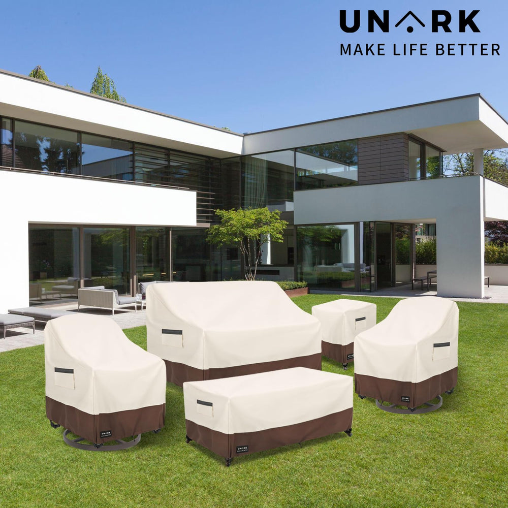 UNARK Sofa Cover with elastic hem cord for secure fit
