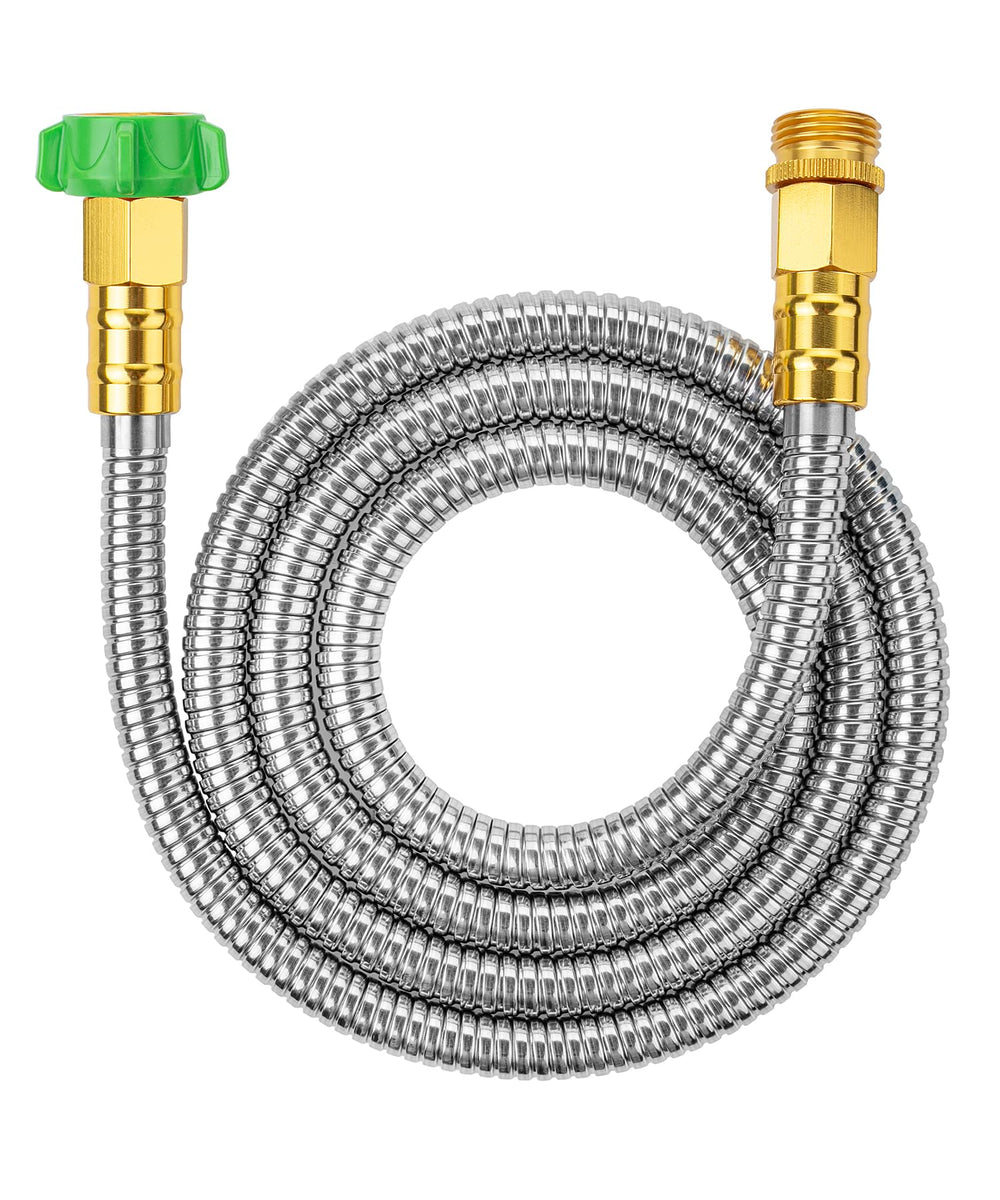 UNCO 6 ft stainless steel garden hose front view