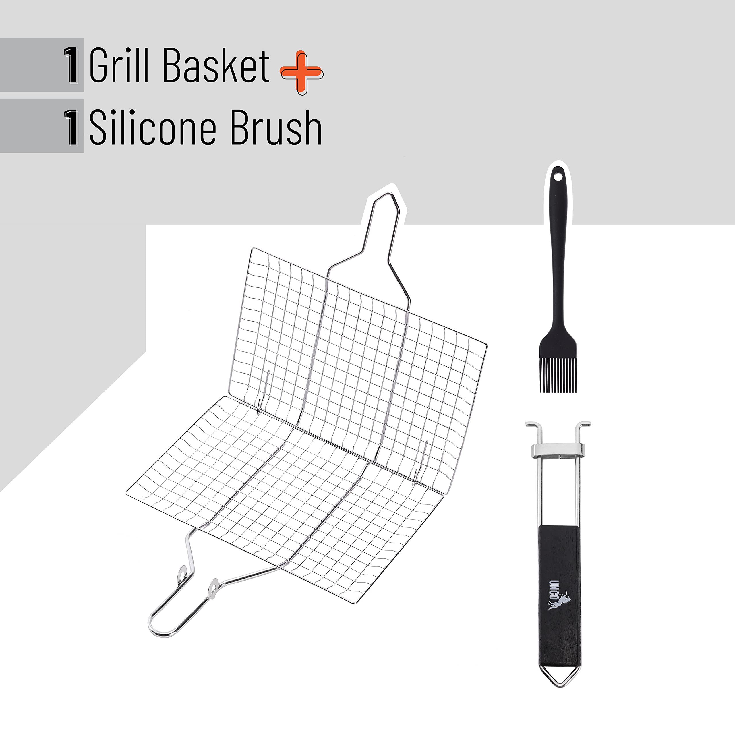 UNCO BBQ Grill Basket cooking surface dimensions 13x8.46 inches