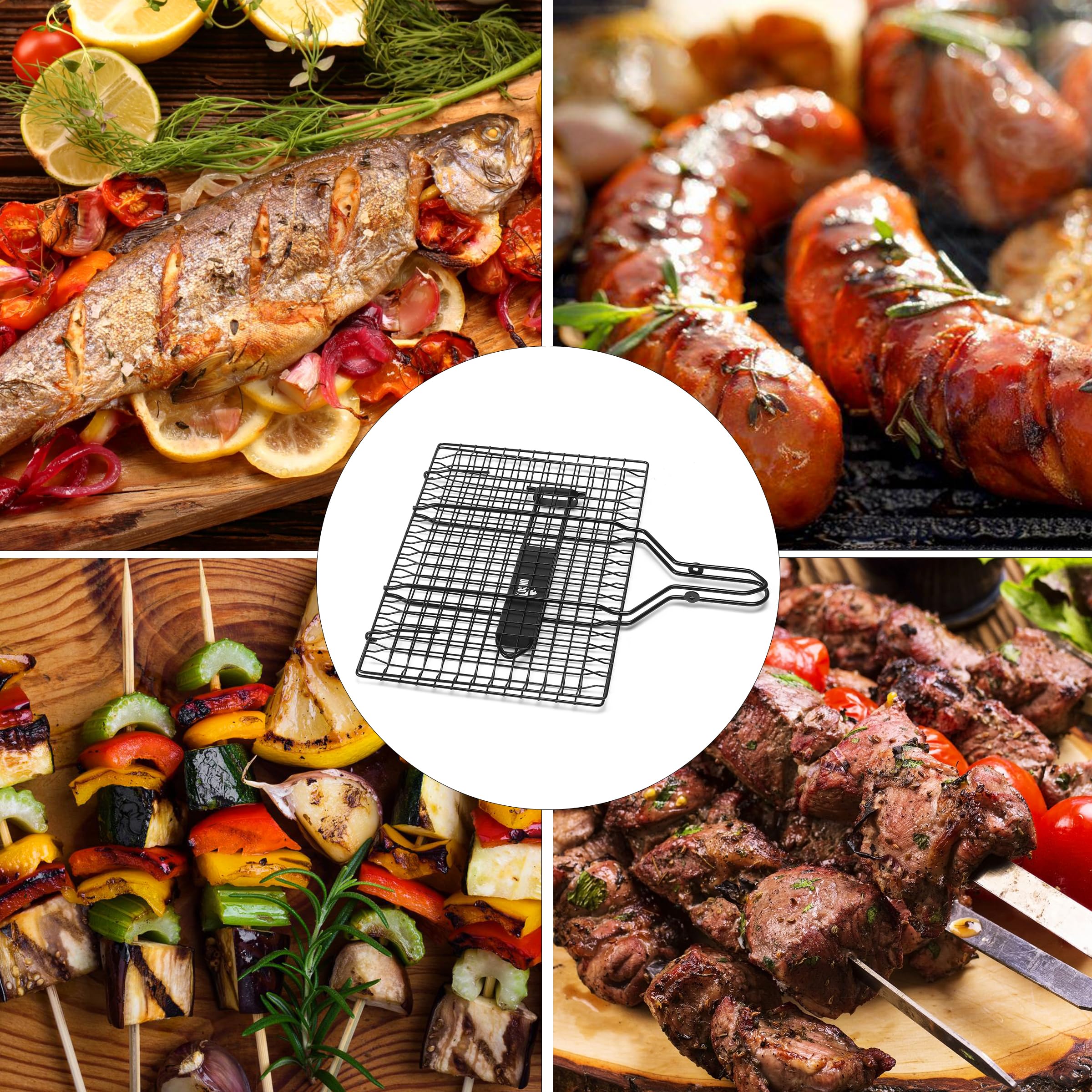 UNCO BBQ Grill Basket showing locking mechanism