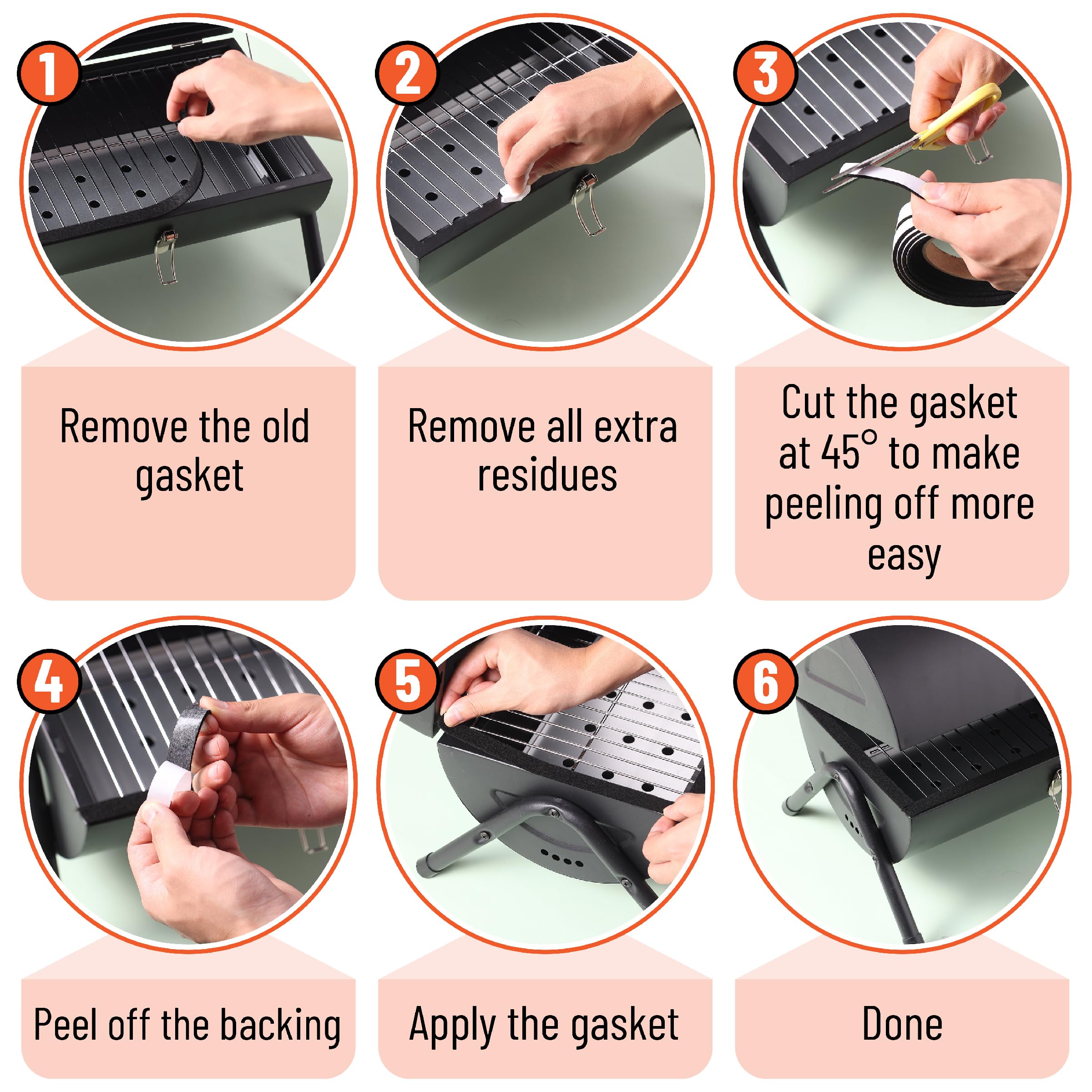 UNCO grill gasket in use on a smoker