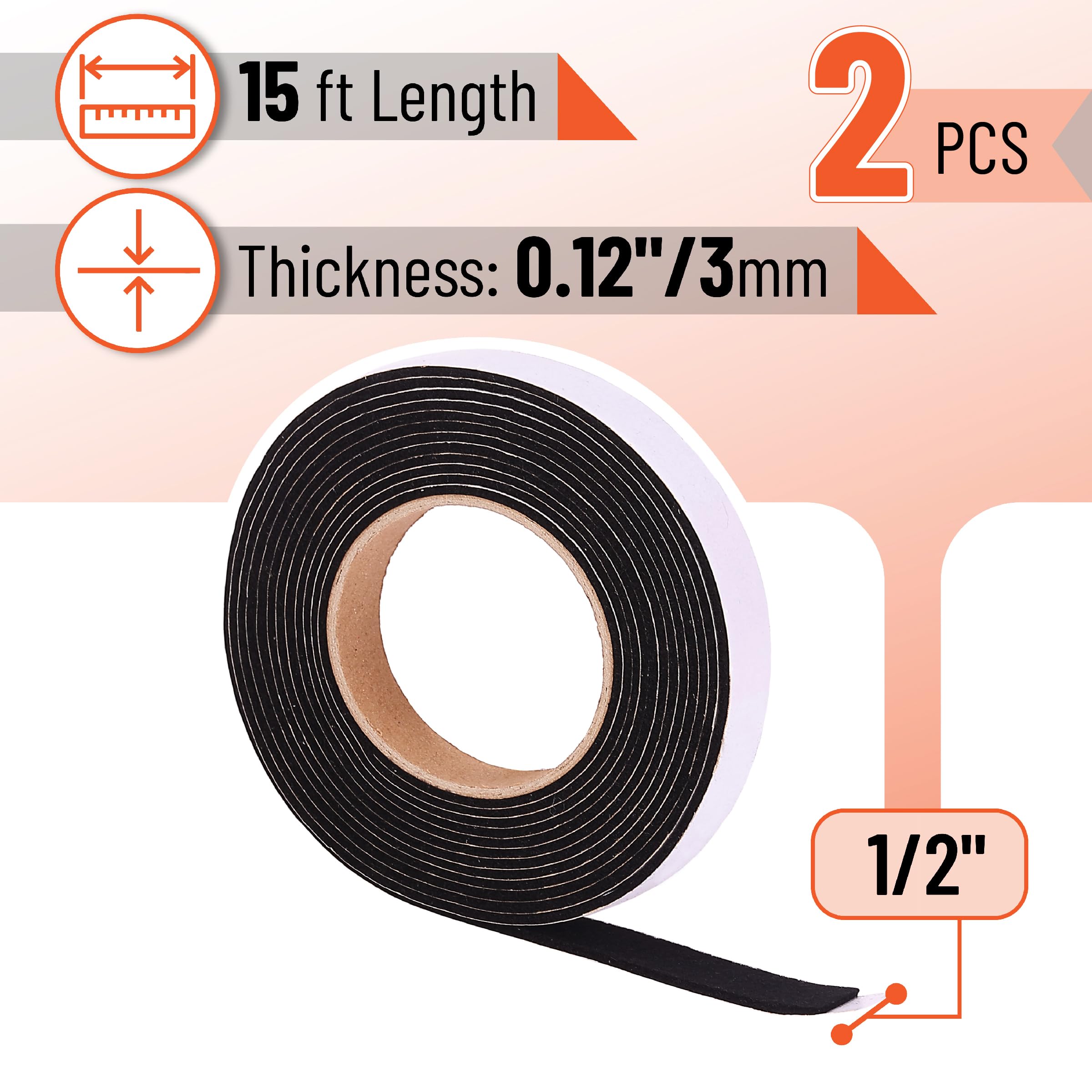 UNCO Grill Gasket Sealer 1/2"x1/8" 15 Ft, gasket roll close-up