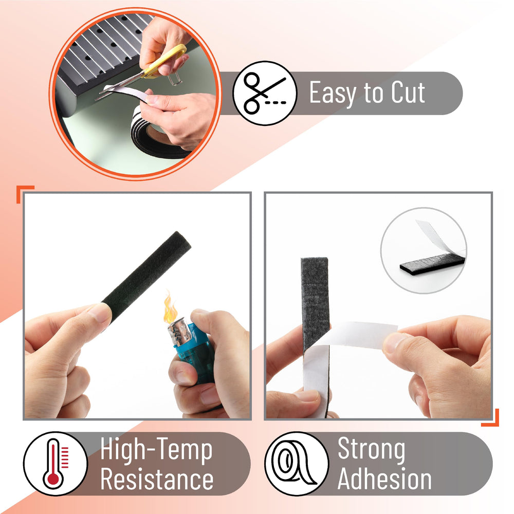 UNCO Grill Gasket Sealer 1/2"x1/8" 15 Ft, installation process demonstration