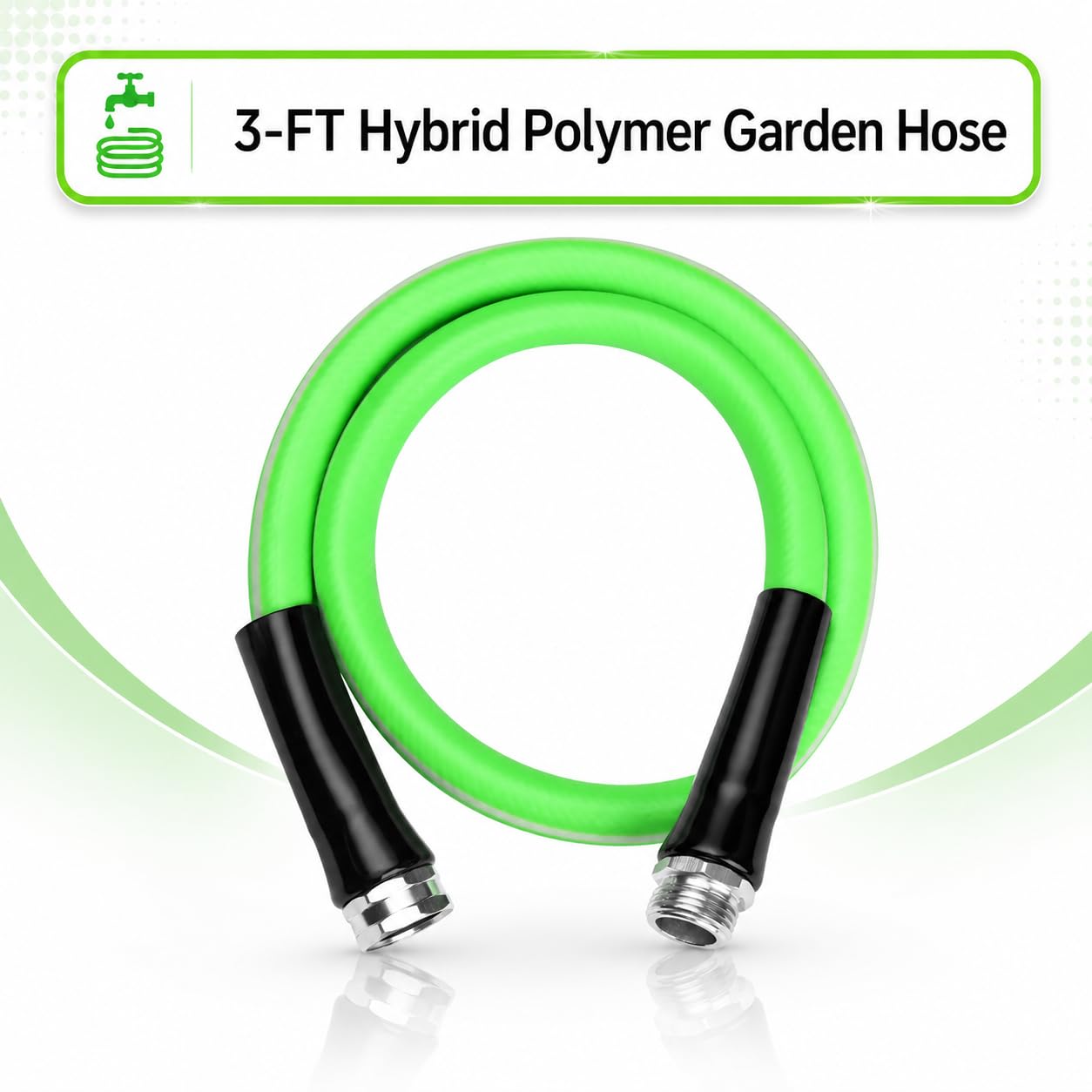 UNCO Hybrid Polymer Leader Hose with 3/4 inch GHT aluminum fittings
