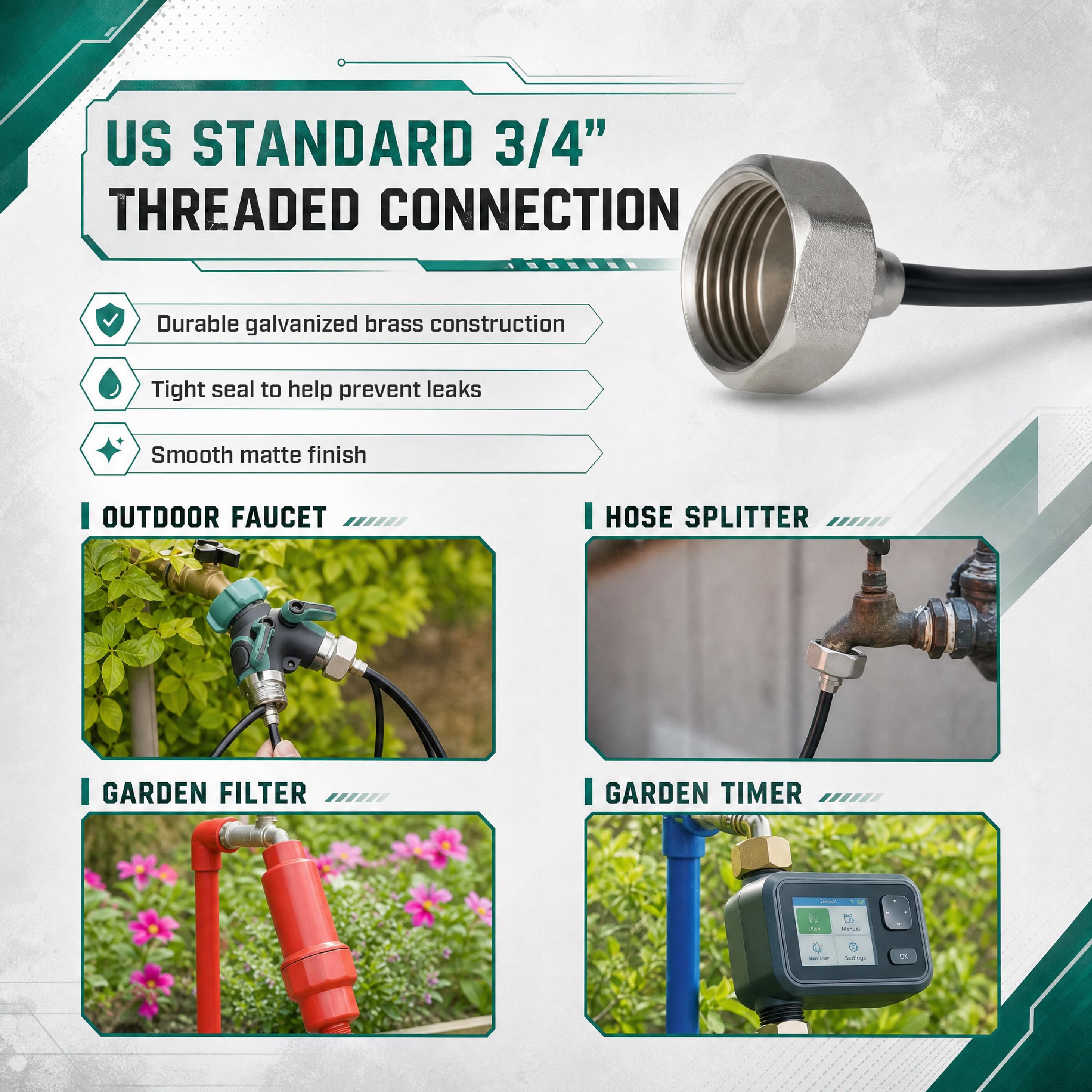 UNCO misting system in use near a garden