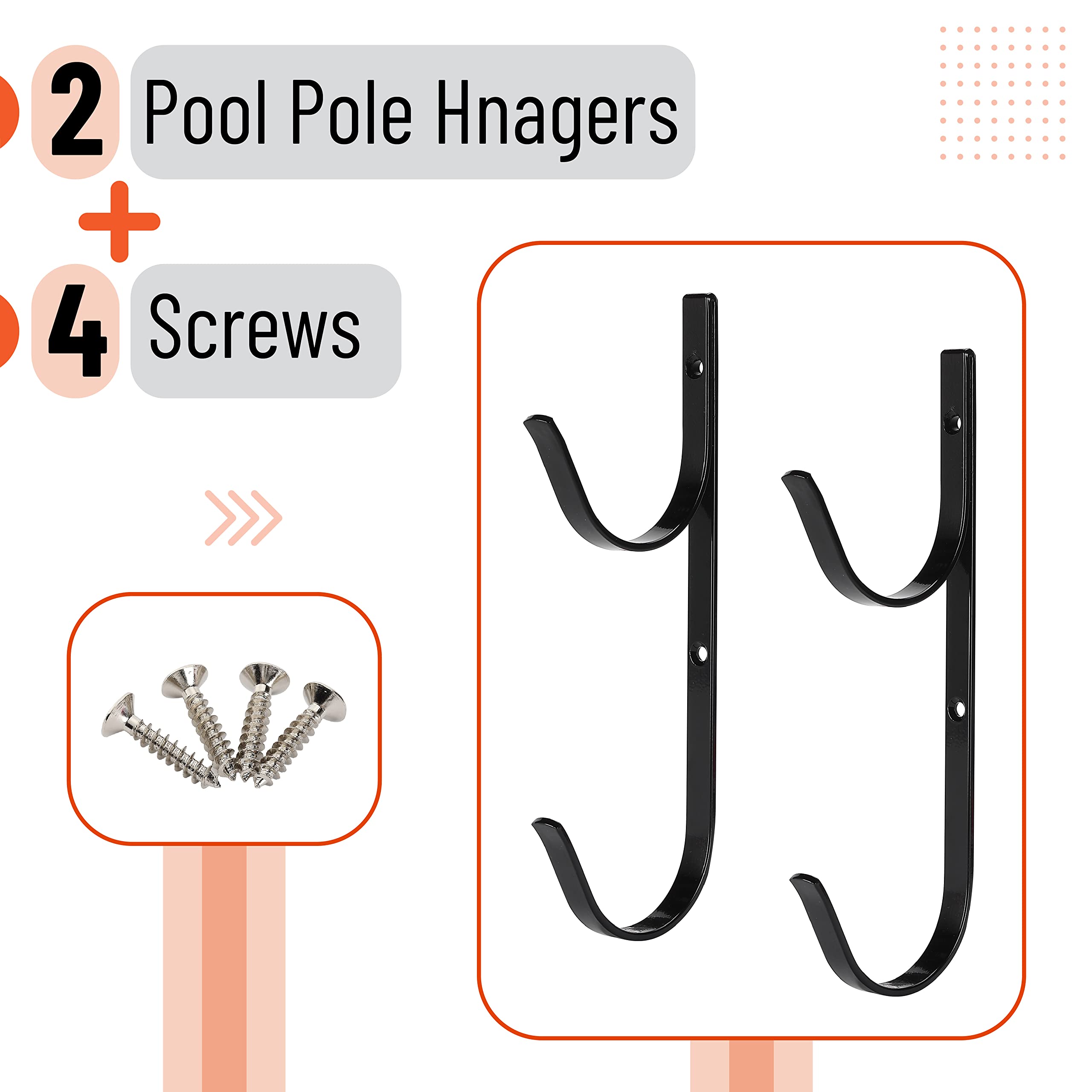 UNCO Pool Pole Hanger installation on a wooden fence