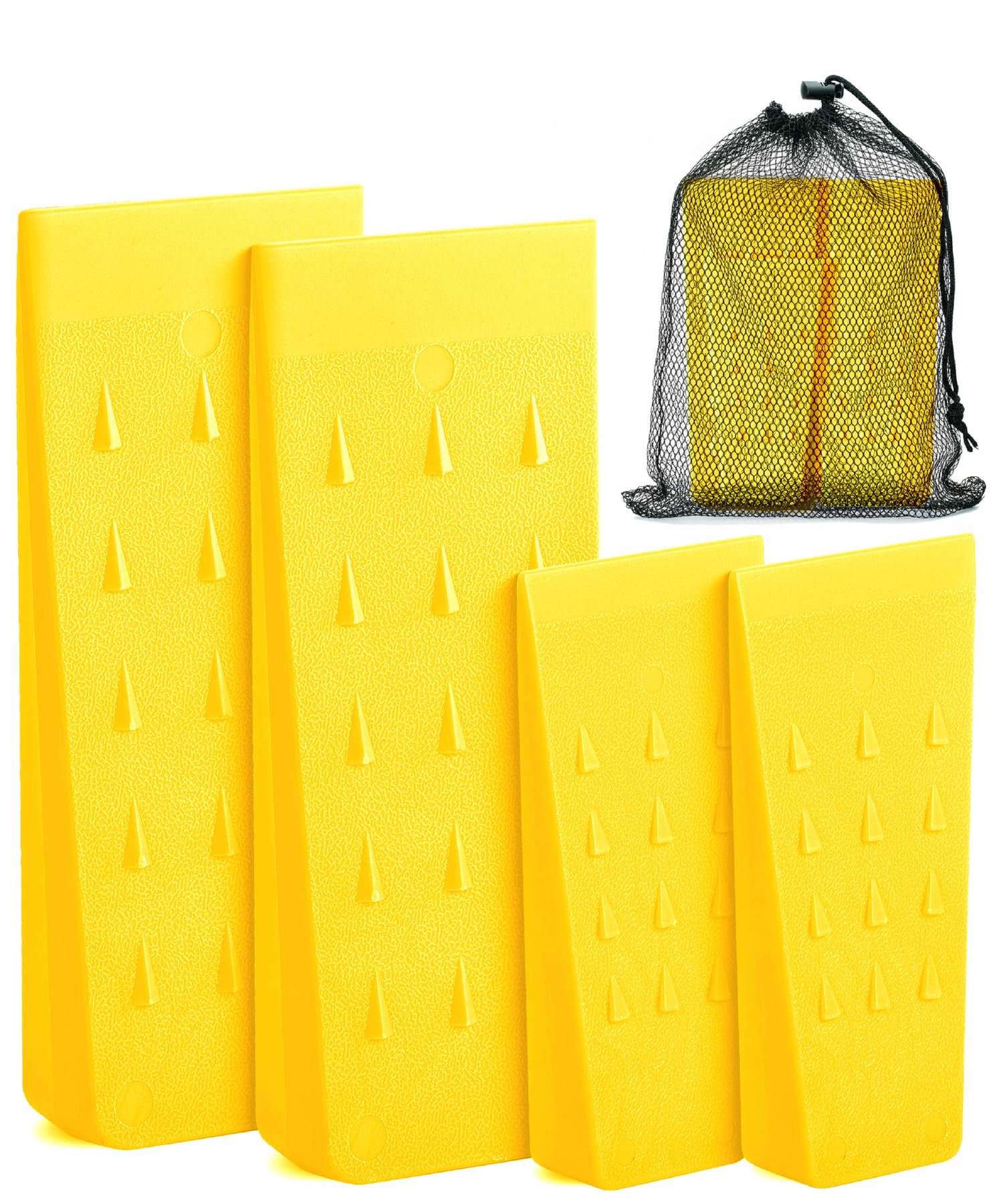 UNCO Tree Felling Wedges Set featuring 4 yellow wedges, sizes 5.5" and 8"