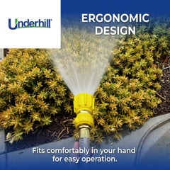 Underhill Magnum Stinger hose nozzle attached to garden hose