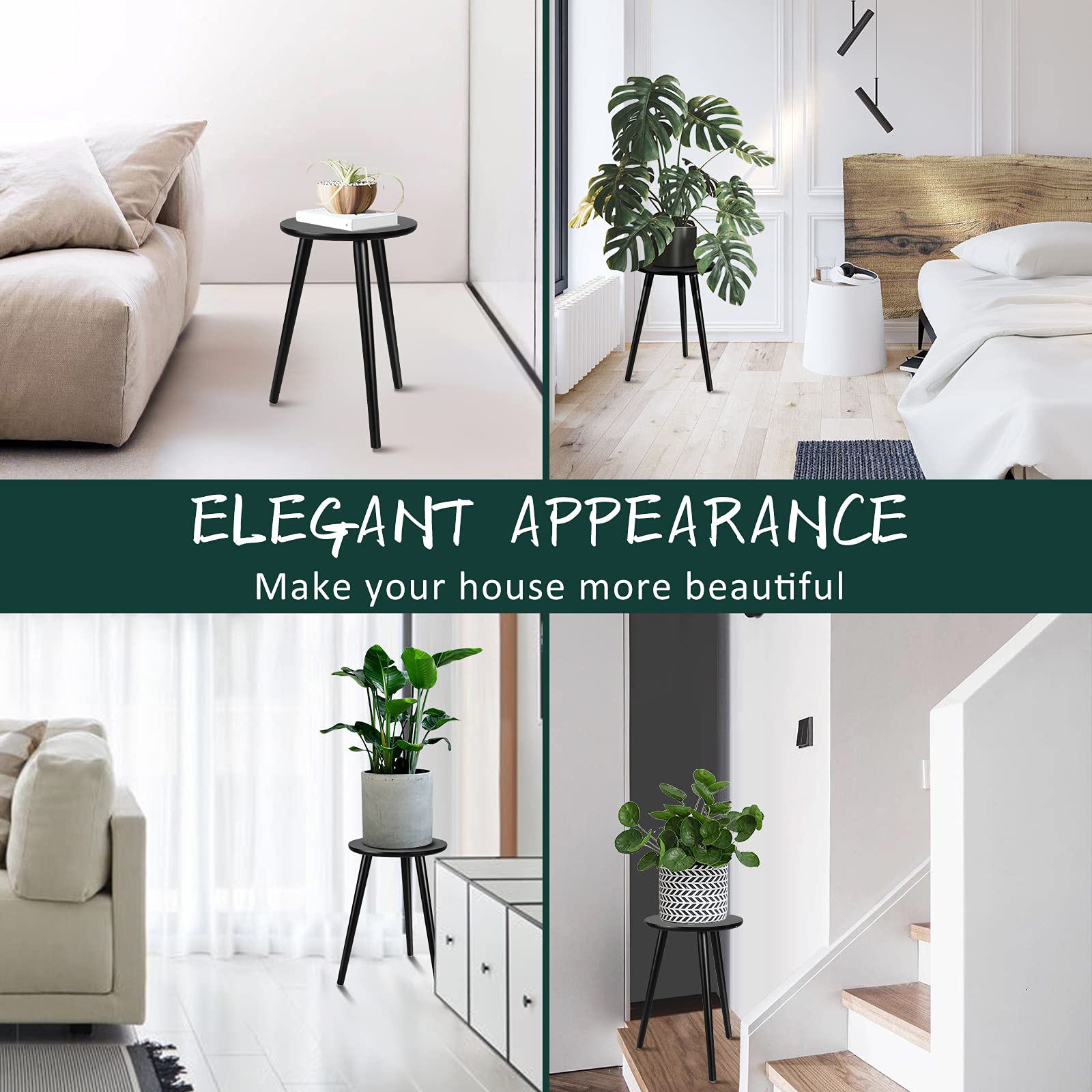 Uneedem Indoor Plant Stand assembled with three legs