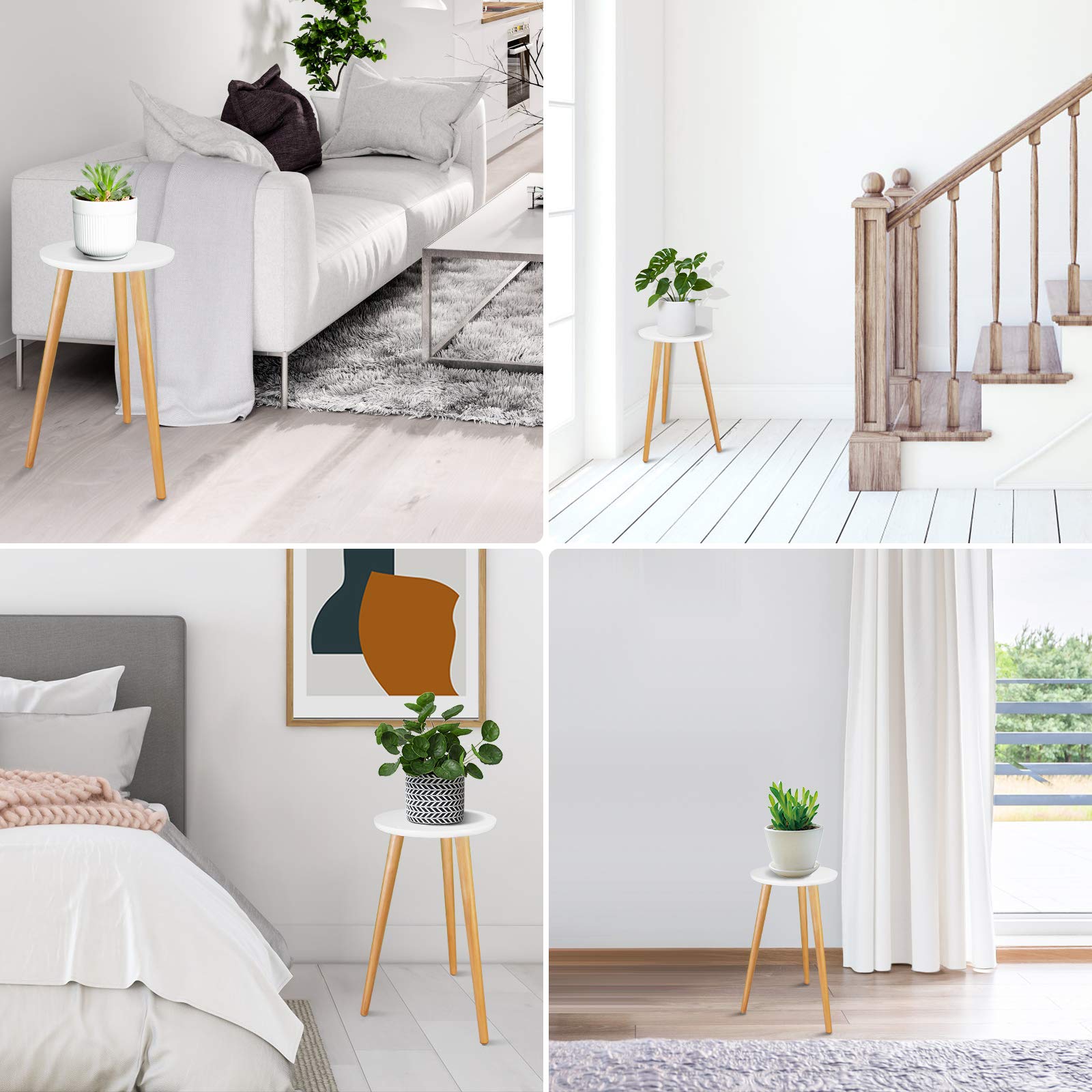 Uneedem Plant Stand Indoor displayed next to a sofa