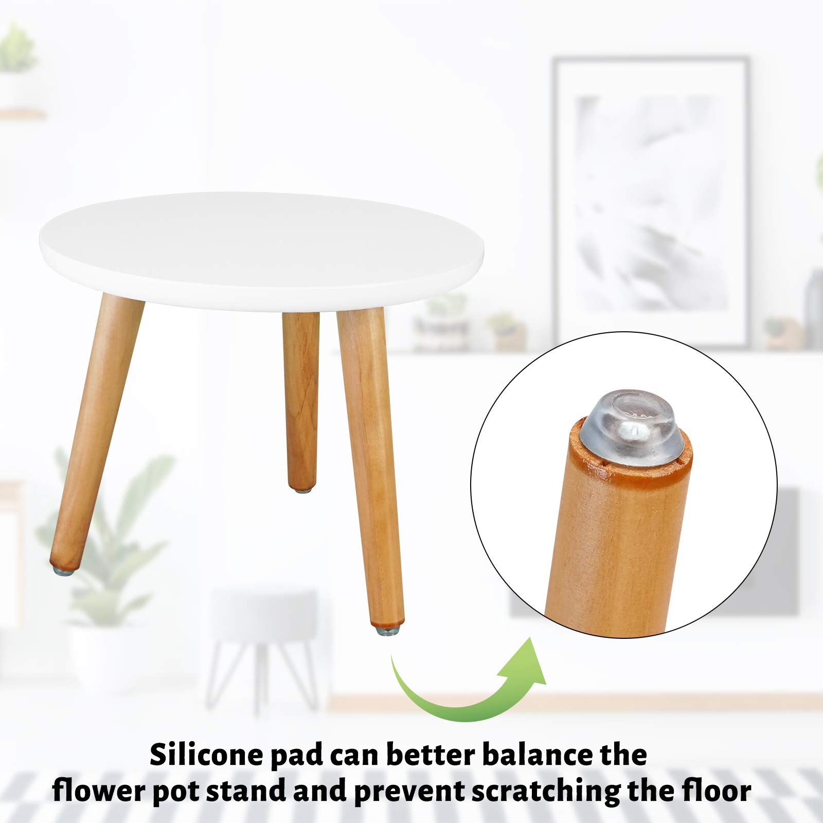 Uneedem Plant Stand Indoor with a plant next to a sofa
