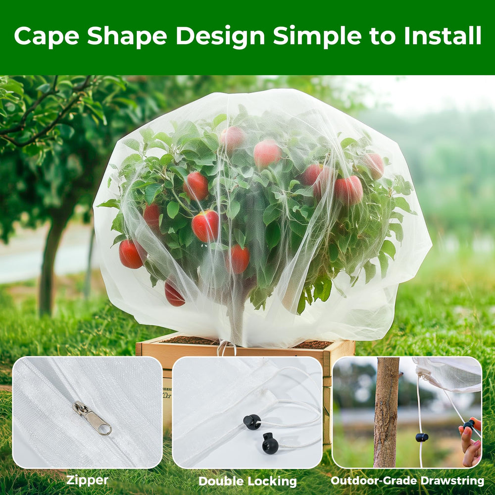 Unfolded Garden Tailor Fruit Tree Netting covering a tree
