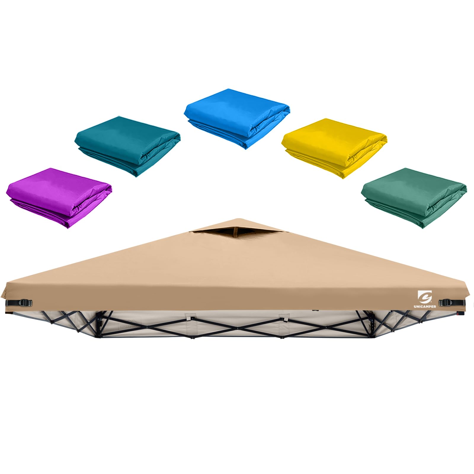 UNICAMPER 10x10 canopy replacement top cover in khaki
