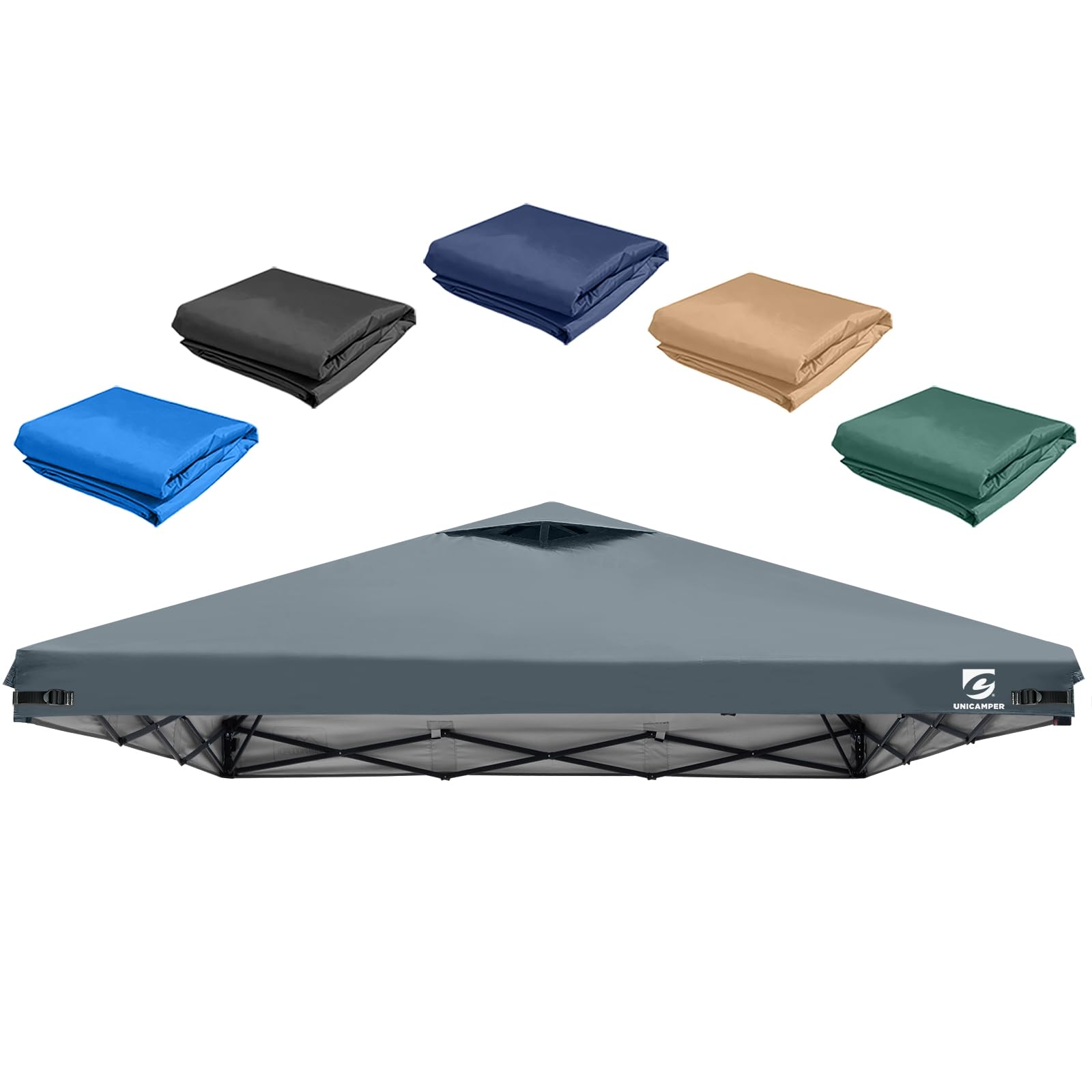 UNICAMPER 10x10 Pop Up Canopy Replacement Top Cover in light gray