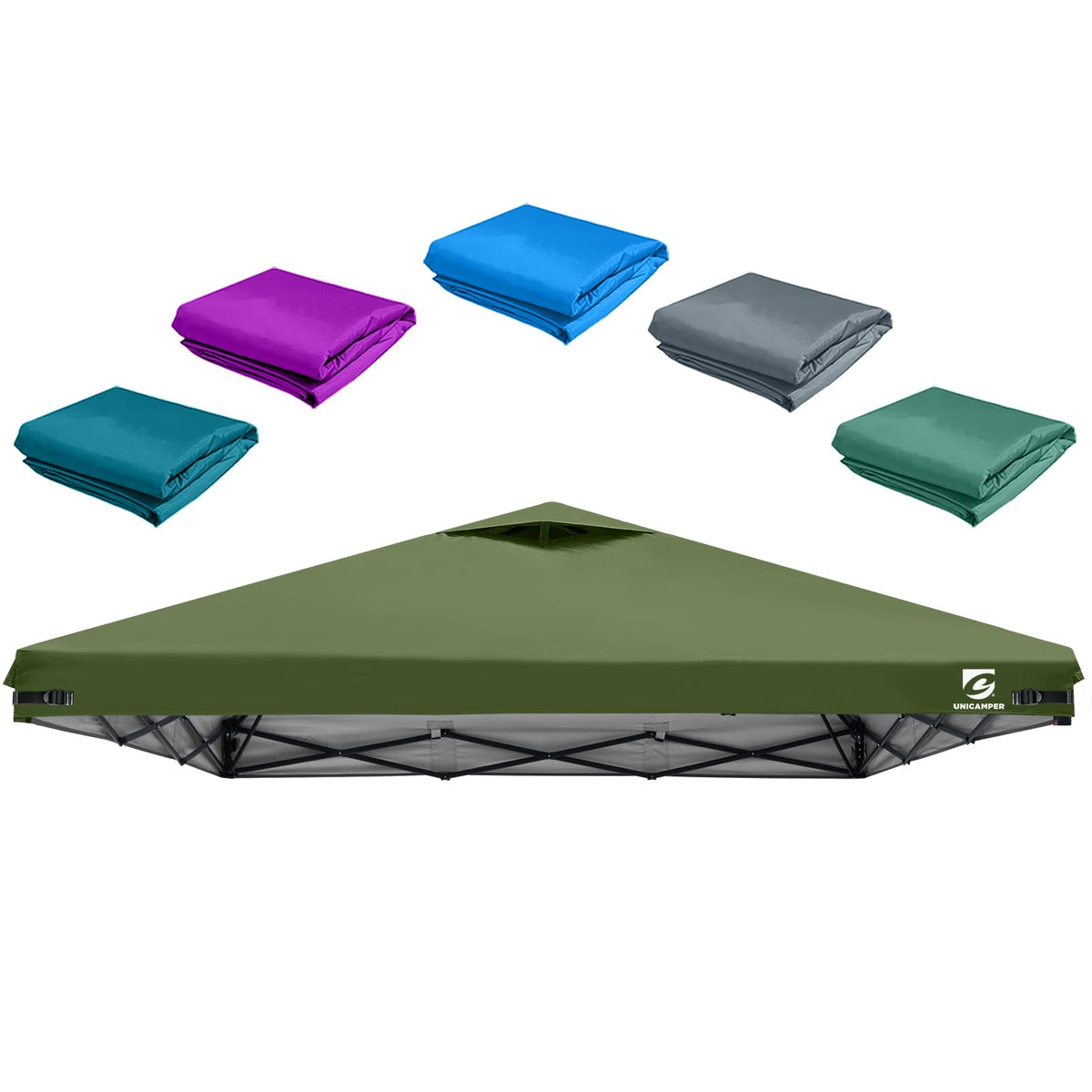 UNICAMPER 10x10 Pop Up Canopy Replacement Top Cover in Olive Green