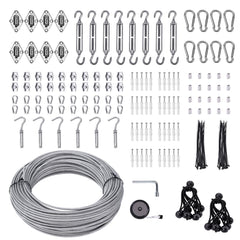 Unicaravan Shade Sail Hardware Kit front view with all components