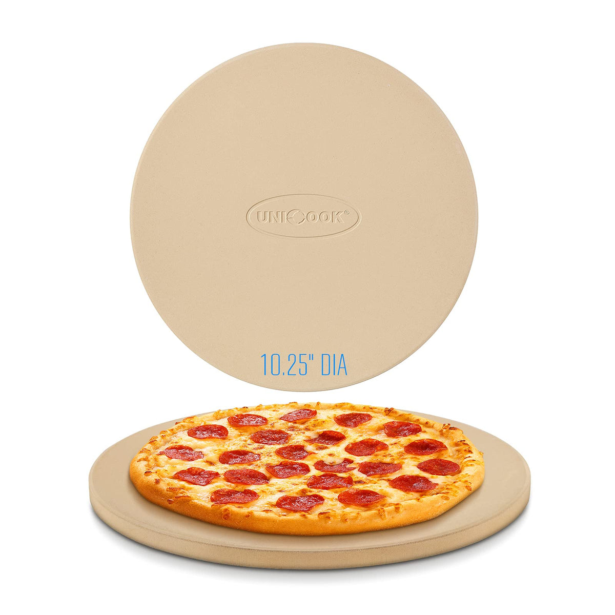 Unicook 10.25" round pizza stone front view