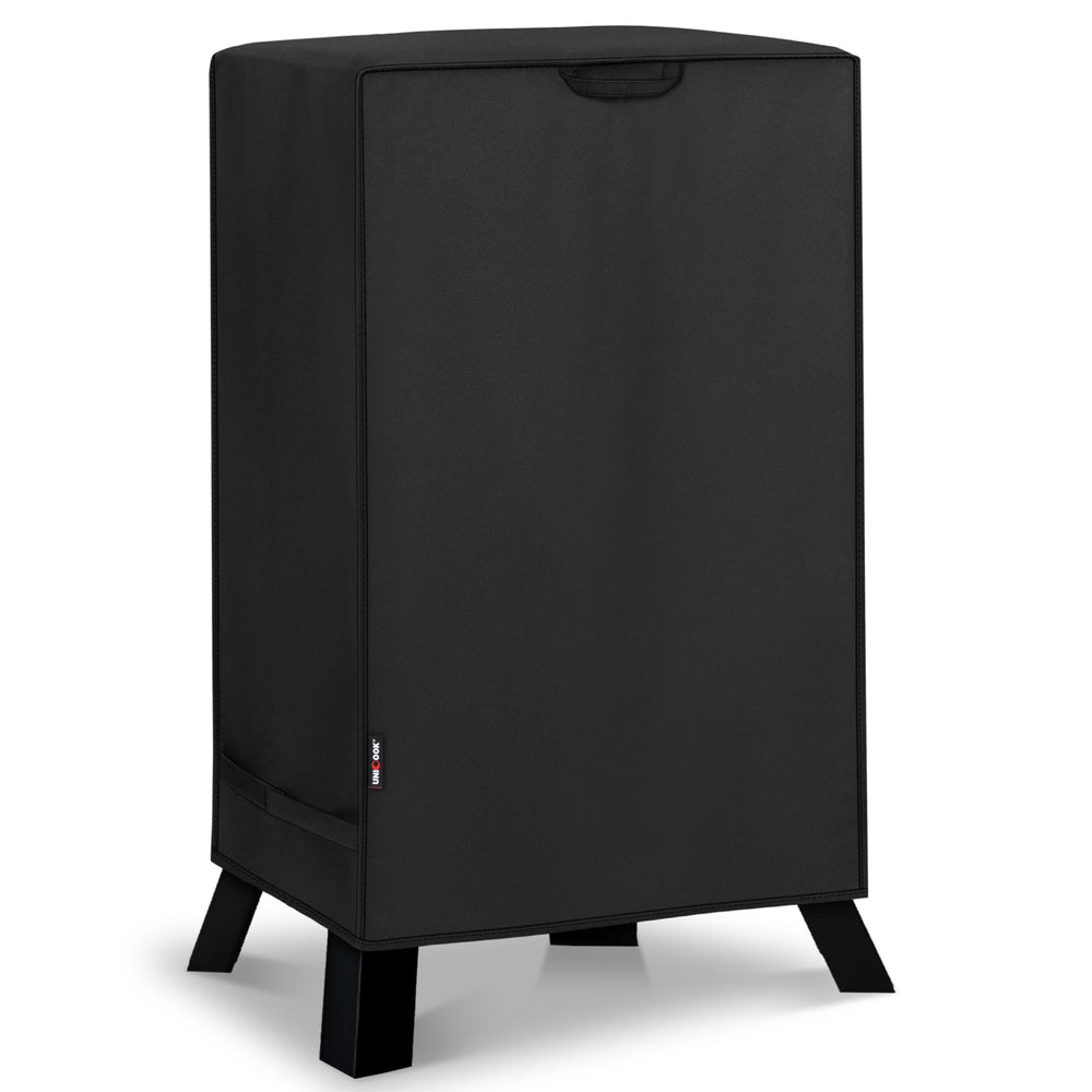 Unicook 40 Inch Electric Smoker Cover front view, black