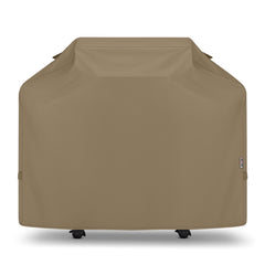 Unicook 50 Inch Grill Cover front view in neutral taupe