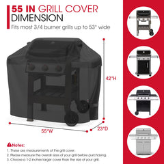 Unicook 55 Inch Grill Cover shown on a grill