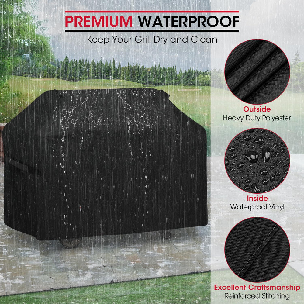 Unicook 65 Inch Grill Cover with windproof straps