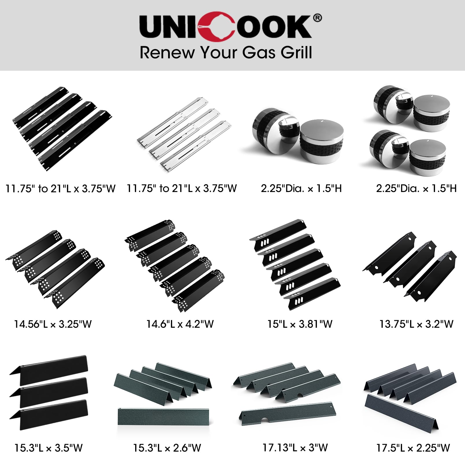Unicook Adjustable Gas Grill Heat Plates packaging