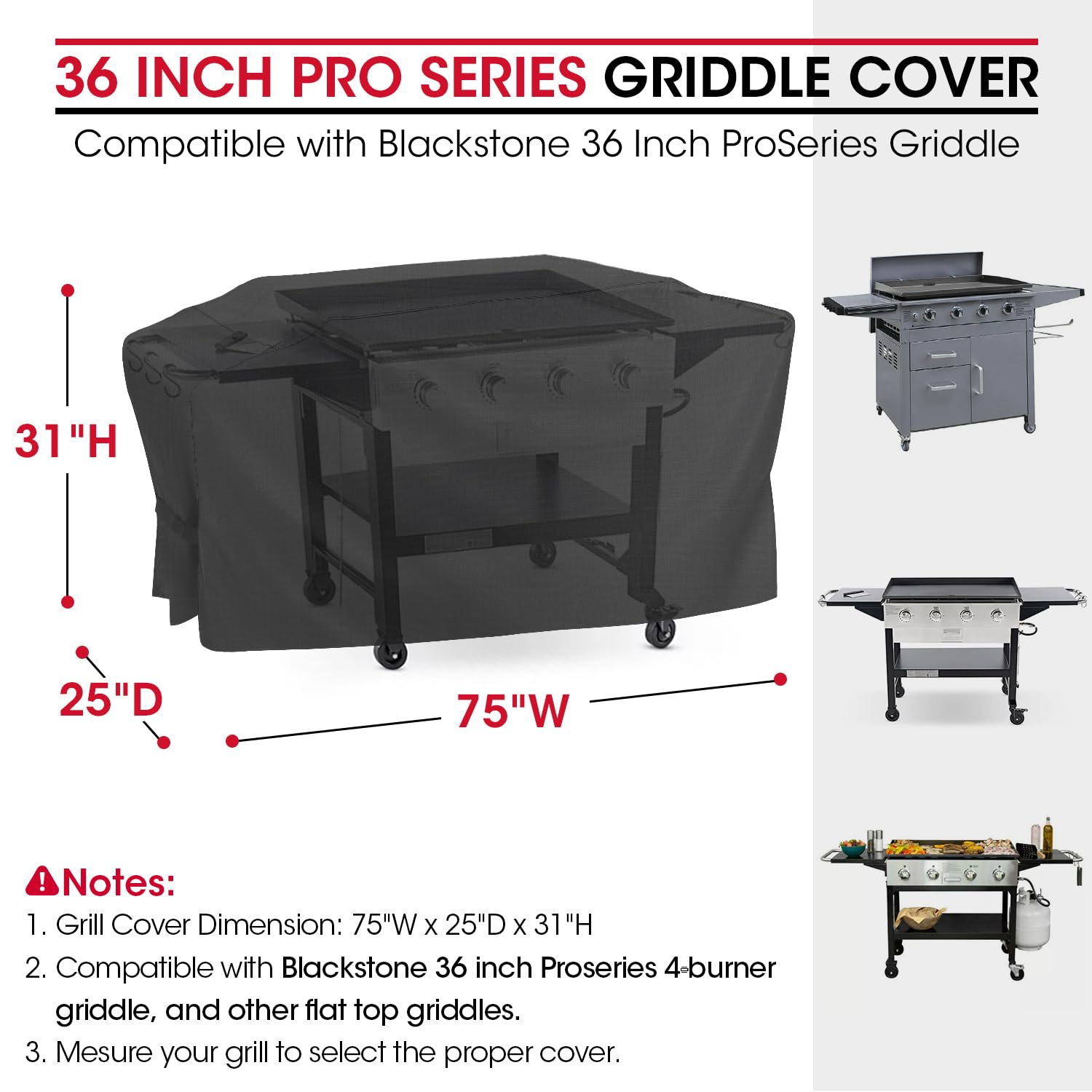 Unicook Griddle Cover 36-inch waterproof material close-up