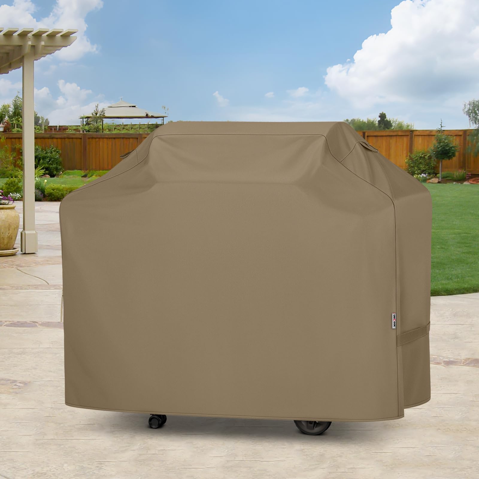Unicook Grill Cover 65 Inch side view with straps