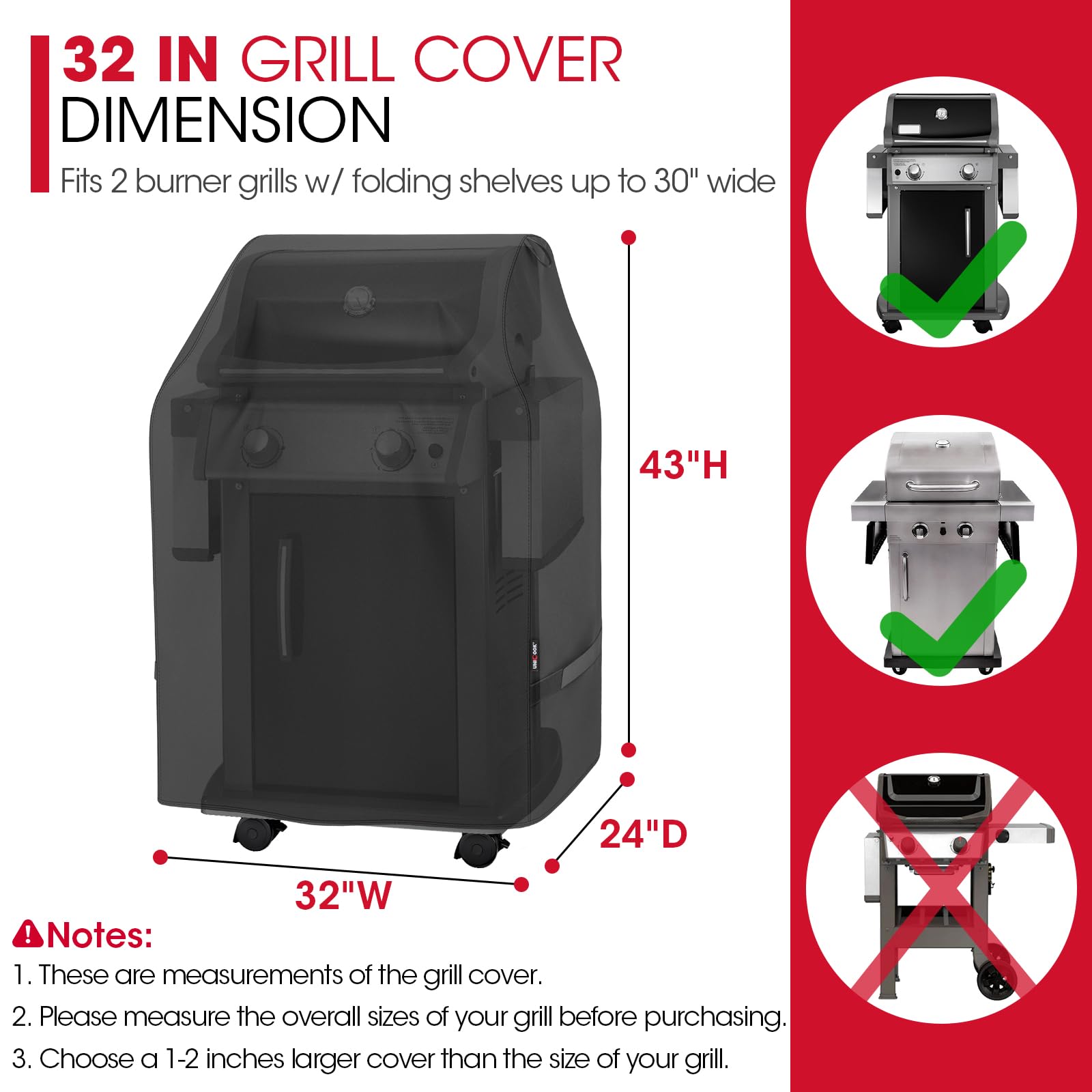 Unicook grill cover displaying adjustable straps and handles