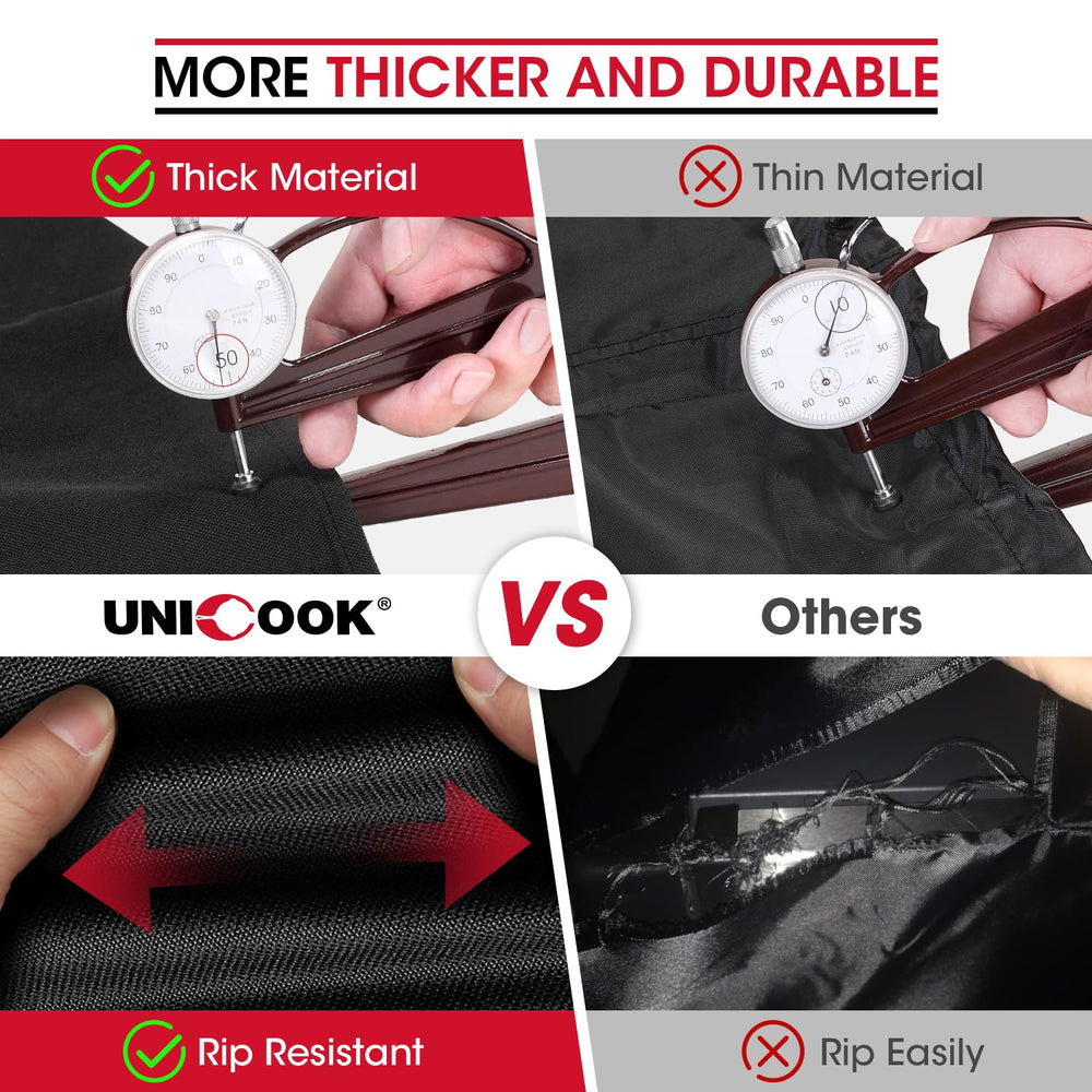 Unicook grill cover in a storage position