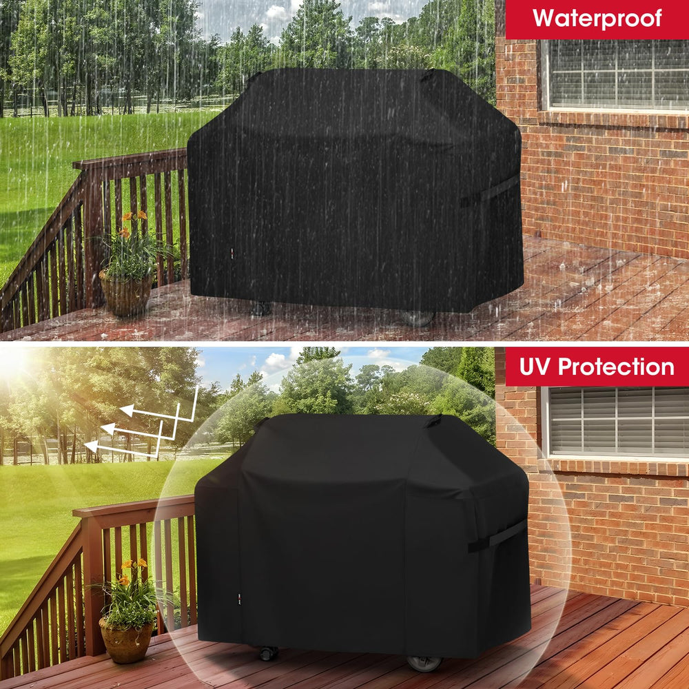 Unicook grill cover on a 4 burner grill