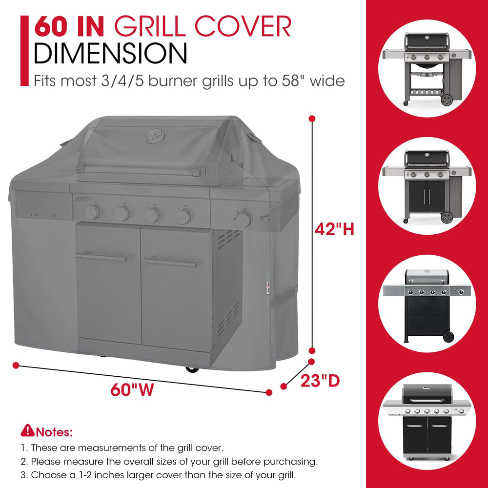 Unicook Grill Cover shown on a 3-burner grill