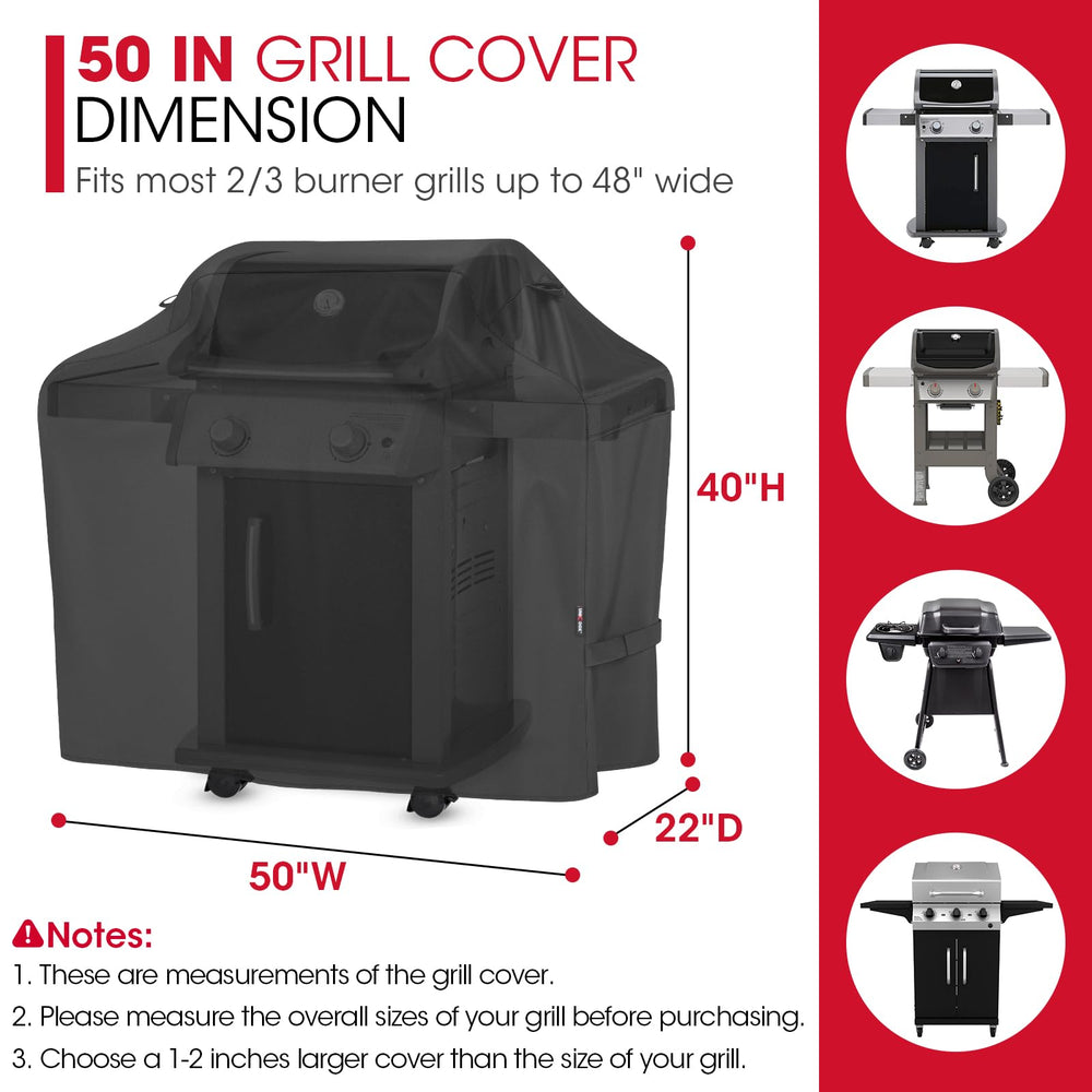 Unicook Grill Cover side view showing straps