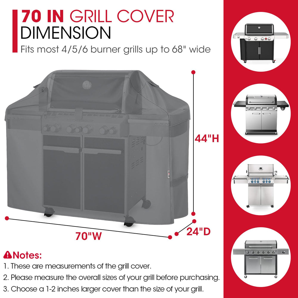 Unicook grill cover with fastening straps attached to a grill