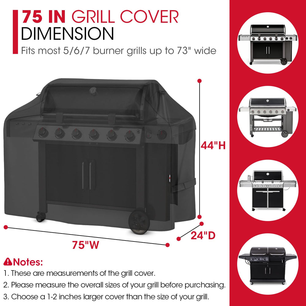 Unicook Grill Cover with handles and straps side view