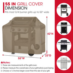 Unicook grill cover with waterproof vinyl coating close-up