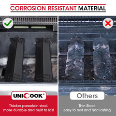 Unicook grill heat plates black porcelain steel texture