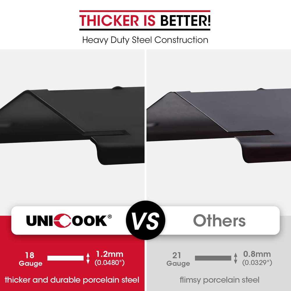 Unicook heat plates installed on a gas grill