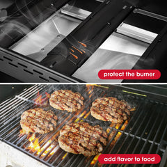 Unicook heat plates installed on a gas grill