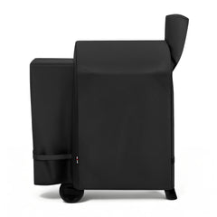 Unicook Pellet Smoker Grill Cover front view, black fabric