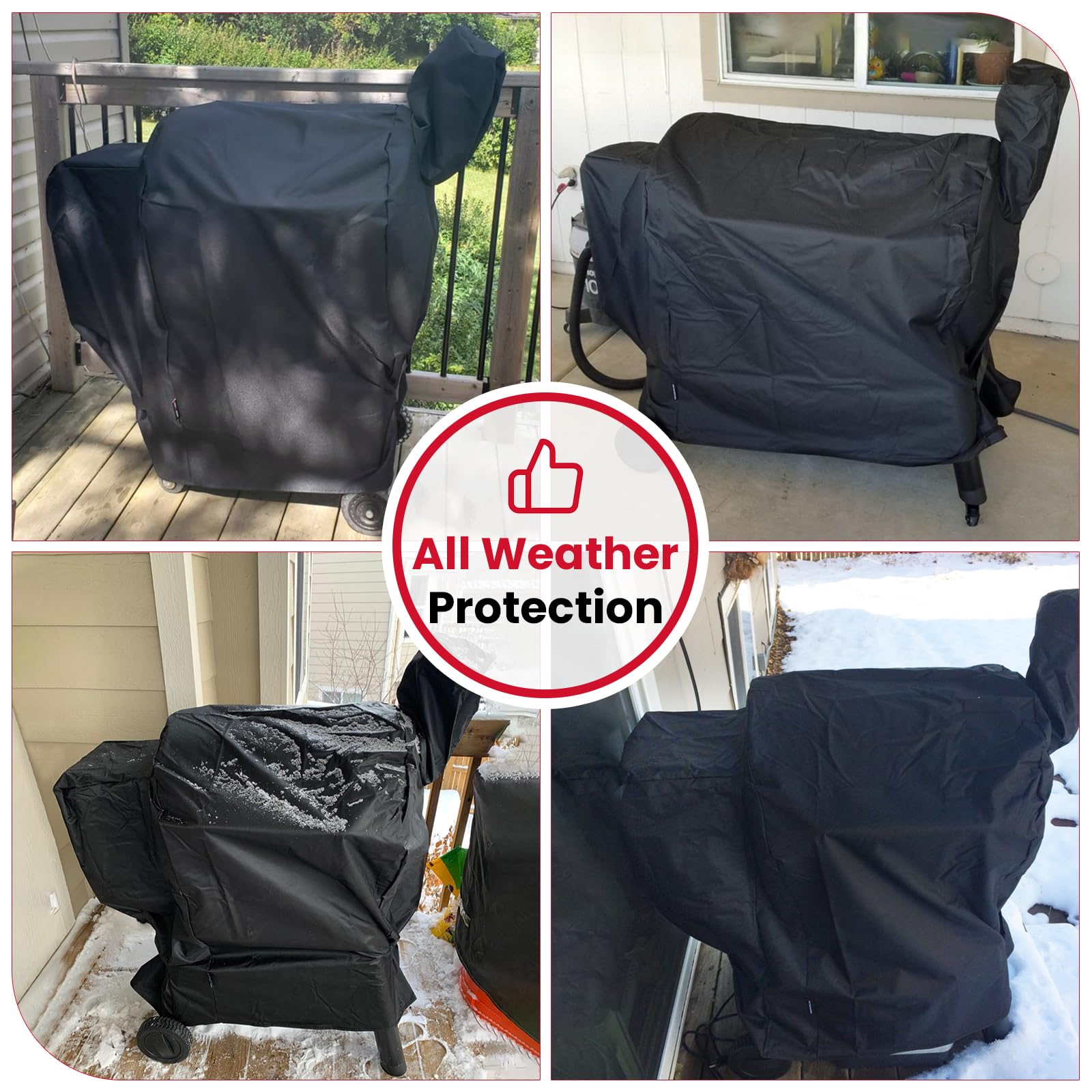 Unicook Pellet Smoker Grill Cover in the garden setting