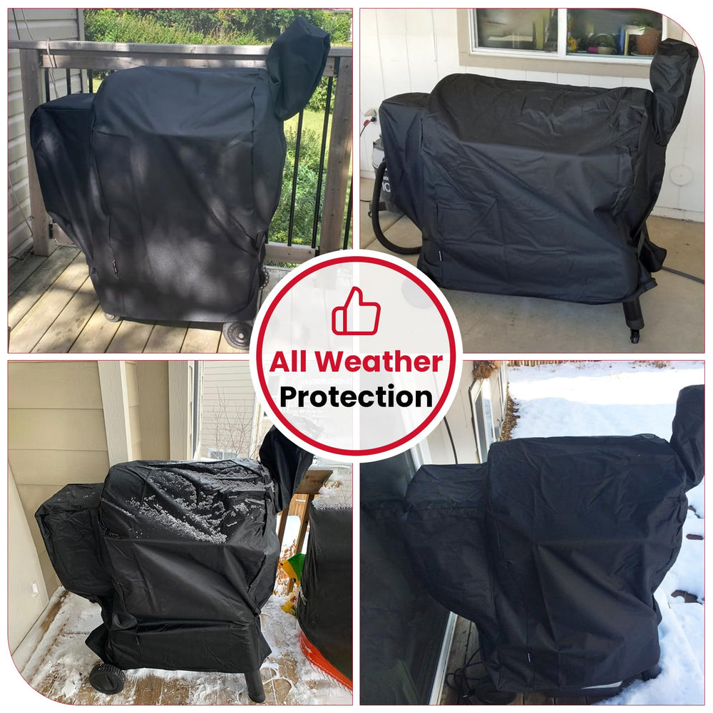 Unicook Pellet Smoker Grill Cover in the garden setting