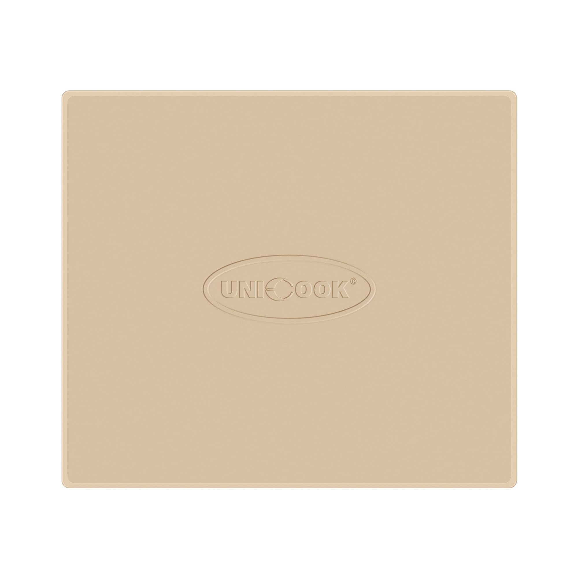 Unicook Pizza Stone 12x11 beige rectangular front view