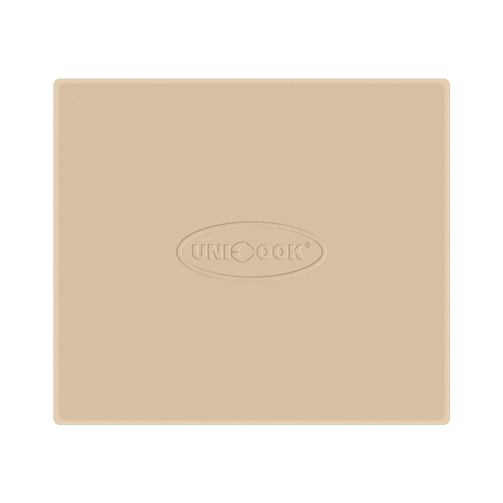 Unicook Pizza Stone 12x11 beige rectangular front view