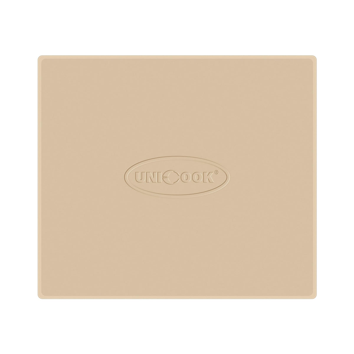 Unicook Pizza Stone 12x11 beige rectangular front view
