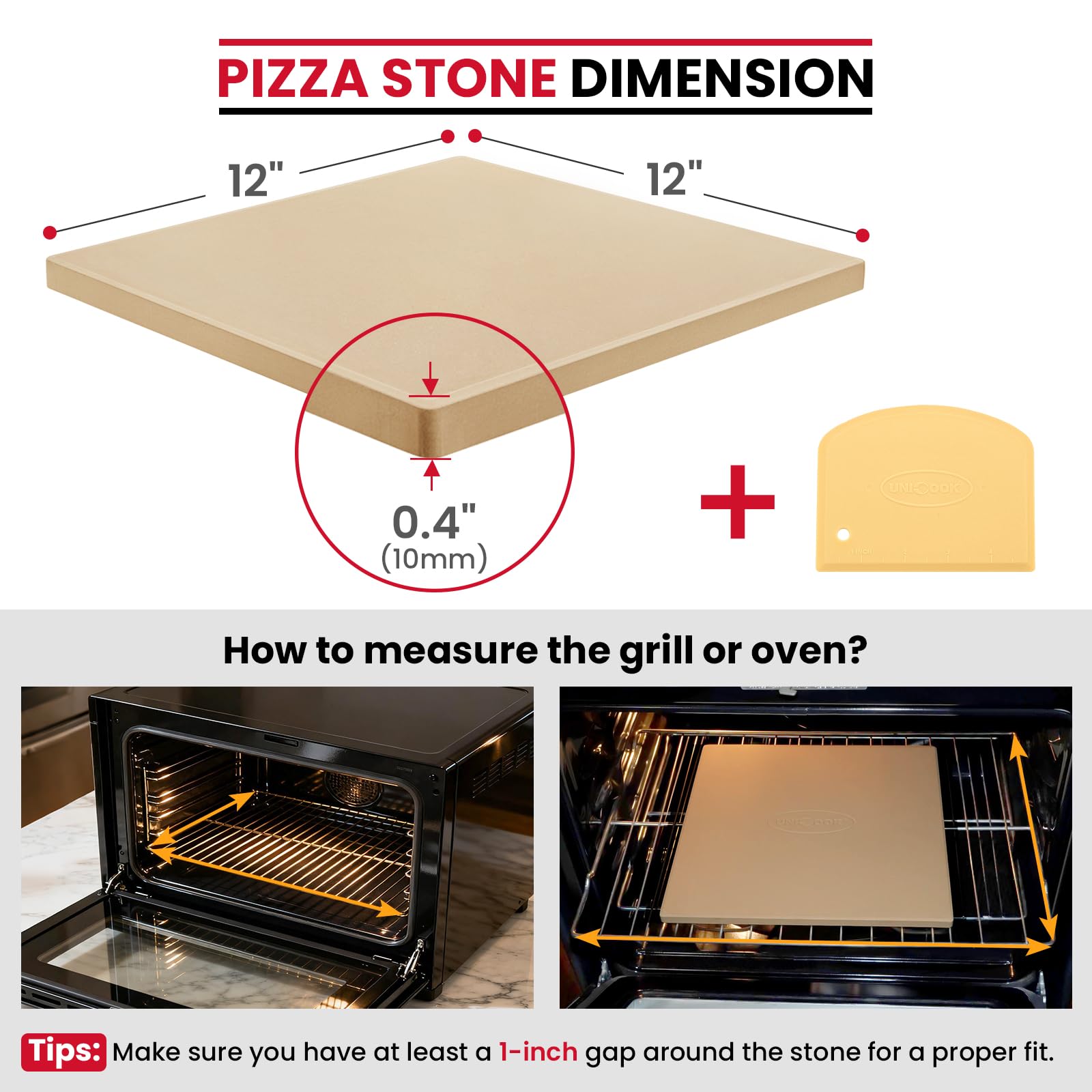 Unicook pizza stone on grill with pizza cooking
