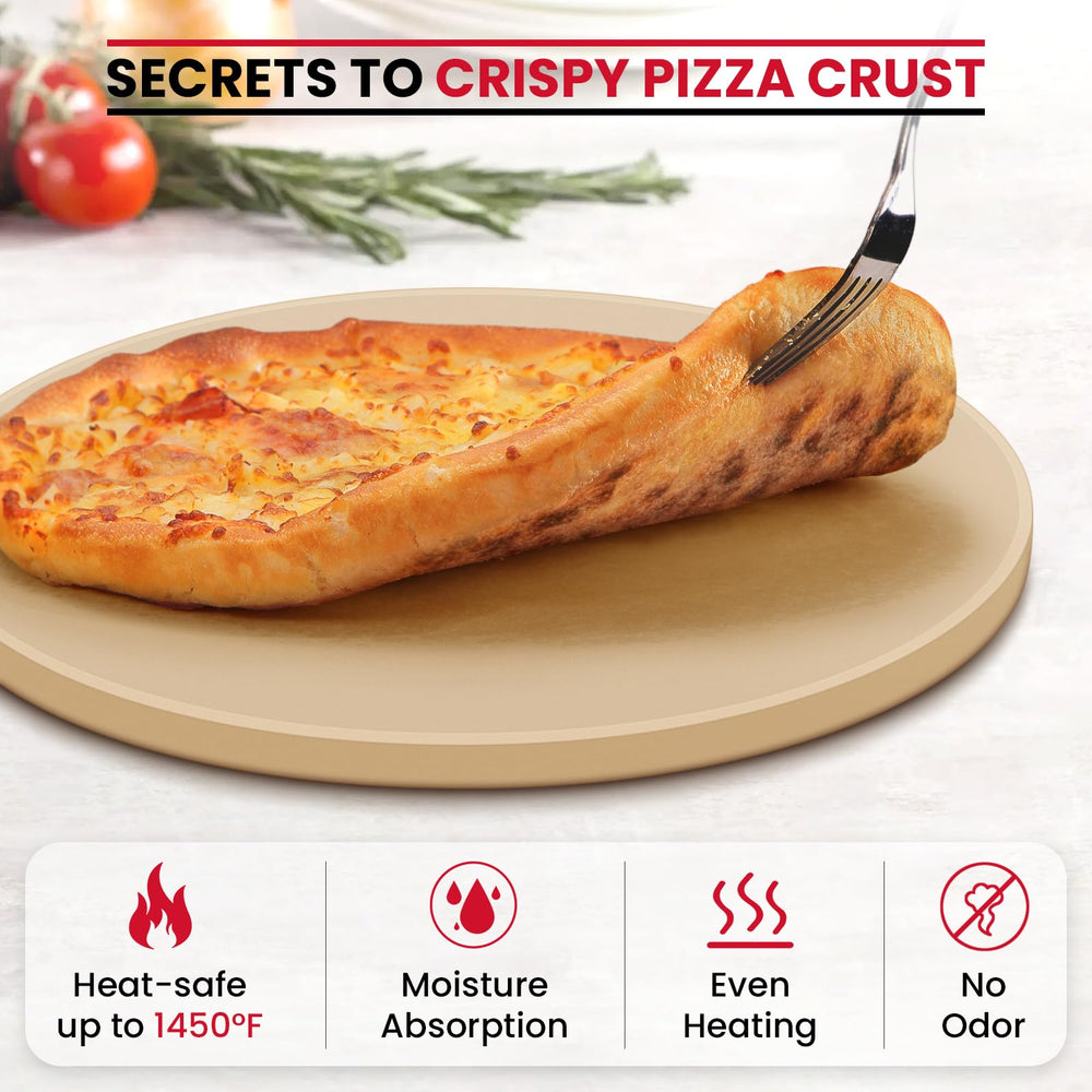 Unicook pizza stone with dough scraper