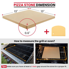 Unicook pizza stone with scraper included
