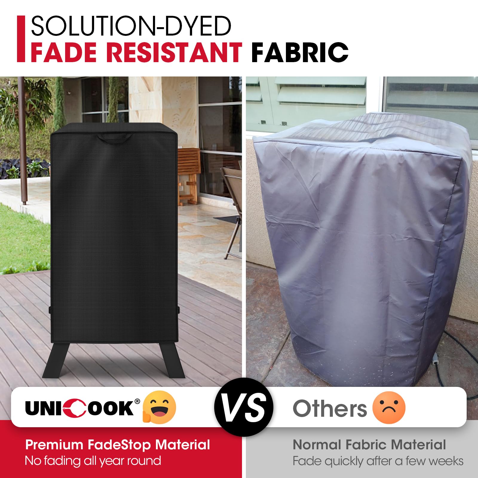 Unicook Smoker Cover in use on a Masterbuilt smoker